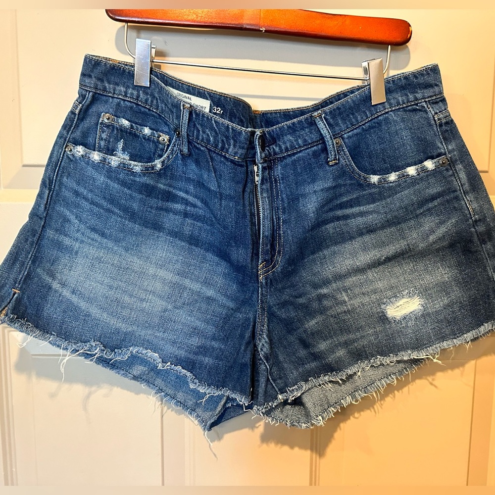 Gap Distressed Girlfriend Denim Shorts